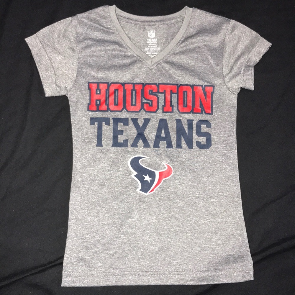 Houston Texan v neck shirt sleeve shirt.  Size XS (4-5)